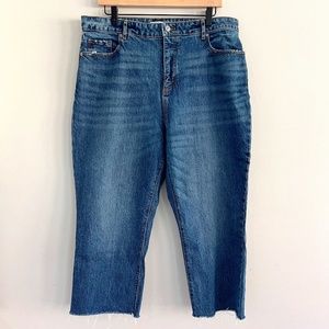 Loft The Curvy Straight Crop Jeans